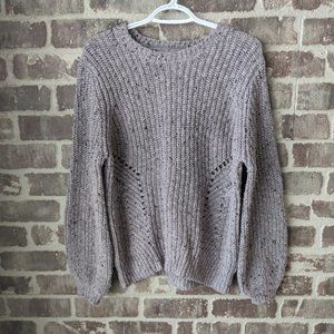 ONEIL / OVERSIZED CHUNKY KNIT GRAY SWEATER / MEDIUM